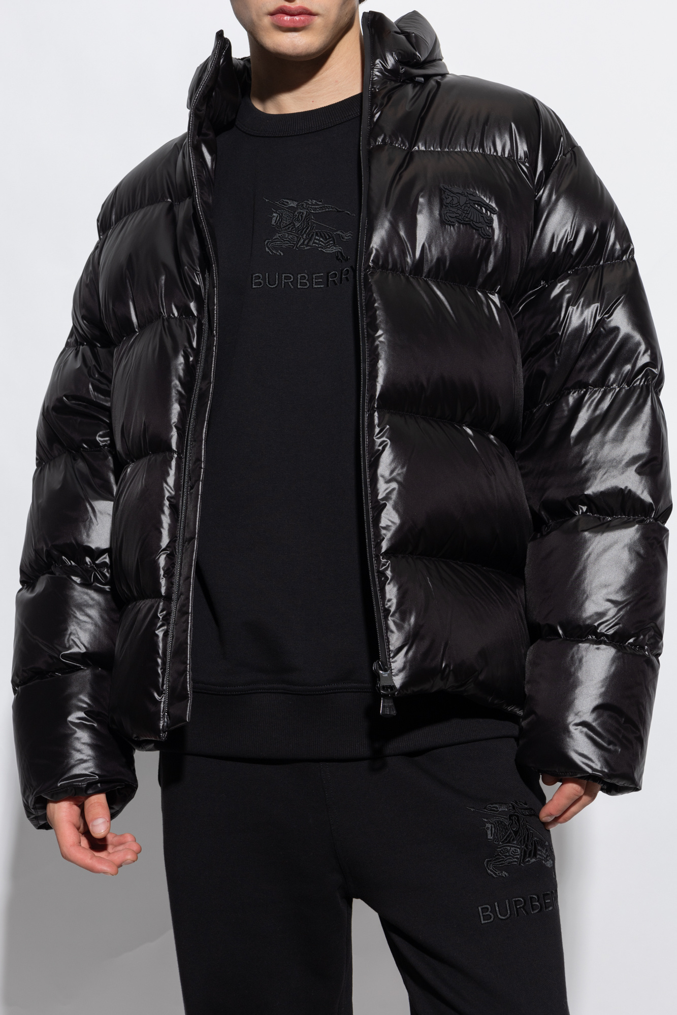 Burberry black down discount jacket